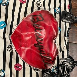 Vintage ish Betseyville Studded handle tote bag